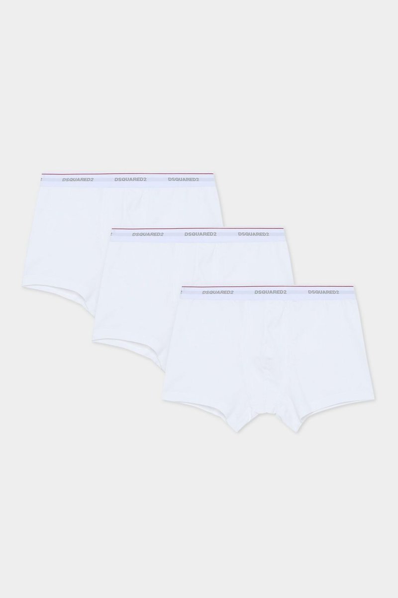 intimo parigamba uomo dsquared2 dcx310060 - 3-pack trunk 100 white