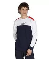 Bluzy męskie - PUMA Bluza męska ESS+ Block Crew Tr, niebieska, S - miniaturka - grafika 1