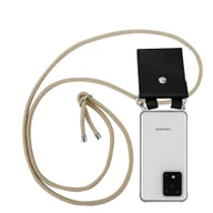 Etui i futerały do telefonów - Cadorabo łańcuszek do telefonu Samsung Galaxy S20 ULTRA w kolorze GLOSSY BROWN silikonowy naszyjnik ze srebrnymi pierścieniami, sznurkowym paskiem i odpinanym etui ochronnym - miniaturka - grafika 1