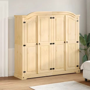 vidaXL Szafa Corona, 194x52x186 cm, lite drewno sosnowe - Szafy - miniaturka - grafika 1