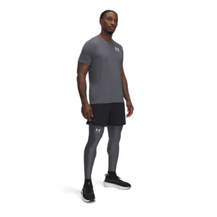 Męskie legginsy treningowe Under Armour UA HG Armour Leggings - szare - Spodnie męskie - miniaturka - grafika 1