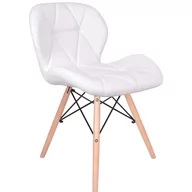 Krzesła - Krzesło do jadalni, nowoczesne, 48x44x73 cm, biały - miniaturka - grafika 1