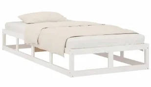 Białe pojedyncze drewniane łóżko 90x200 N4-W43 - Łóżka dla dzieci i młodzieży - miniaturka - grafika 1