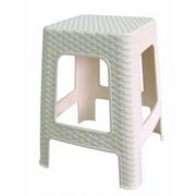 Fotele i krzesła ogrodowe - MEGA PLAST taboret MP1334 45x35x35,5cm biały - miniaturka - grafika 1
