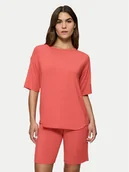 Piżamy damskie - Triumph Piżama Timeless Sensuality 10222627 Koralowy Relaxed Fit - miniaturka - grafika 1