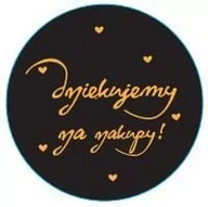 Przybory szkolne - Ozdobne naklejki okrągłe Dziękujemy za zakupy 500szt — glamour - miniaturka - grafika 1