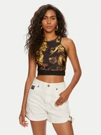 Koszulki i topy damskie - Versace Jeans Couture Top 76HAM227 Czarny Skinny Fit - miniaturka - grafika 1