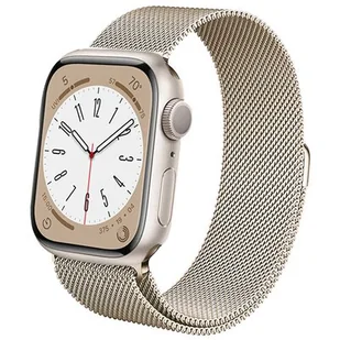 Crong Milano Steel – Pasek ze stali nierdzewnej do Apple Watch 38/40/41 mm (szampański) - Akcesoria do smartwatchy - miniaturka - grafika 2