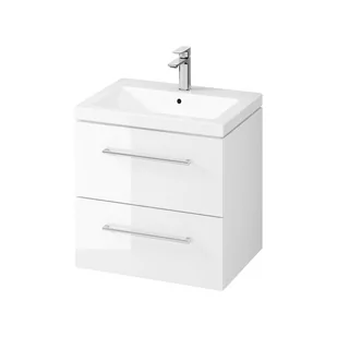 Szafka łazienkowa z umywalką Cersanit Larga Como 60 cm biały połysk S801-567 - Szafki łazienkowe - miniaturka - grafika 1