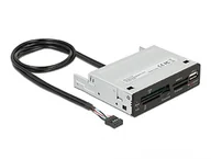 Czytniki kart pamięci - Delock 3,5" USB 2.0 Card Reader 5 Slot + 1 x gniazdo USB 2.0 Typ-A - miniaturka - grafika 1