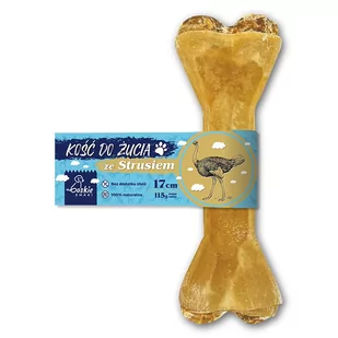Boskie Smaki Kość Do Żucia Ze Strusiem Dla Psa 17Cm / 115G - Przysmaki dla psów - miniaturka - grafika 1
