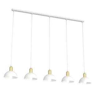 Moto lampa wisząca 5xE14 biała/złota 1387/5 - Lampy sufitowe - miniaturka - grafika 1