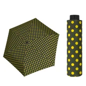 Parasole - Parasolka damska do kieszeni lub torebki DOPPLER Fiber Havanna tylko 140 g, w groszki - miniaturka - grafika 1