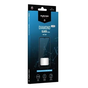 MYSCREEN Szkło Hartowane 5D REALME 8 / 8 PRO DIAMOND GLASS LITE edge Full Glue czarne - Szkła hartowane na telefon - miniaturka - grafika 1