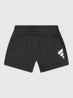 Spodnie sportowe damskie - Adidas Szorty sportowe Future Icons 3-Stripes HE4968 Czarny Relaxed Fit - grafika 1