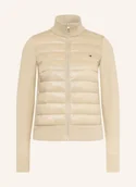 Kurtki damskie - Tommy Hilfiger Kurtka Pikowana Z Mieszanki Materiałów beige - TOMMY HILFIGER - miniaturka - grafika 1