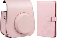 Torby fotograficzne i futerały - Pokrowiec LoveInstant Zestaw 2w1 Futerał Etui Fuji Instax Mini 11 + Album Różowy - miniaturka - grafika 1