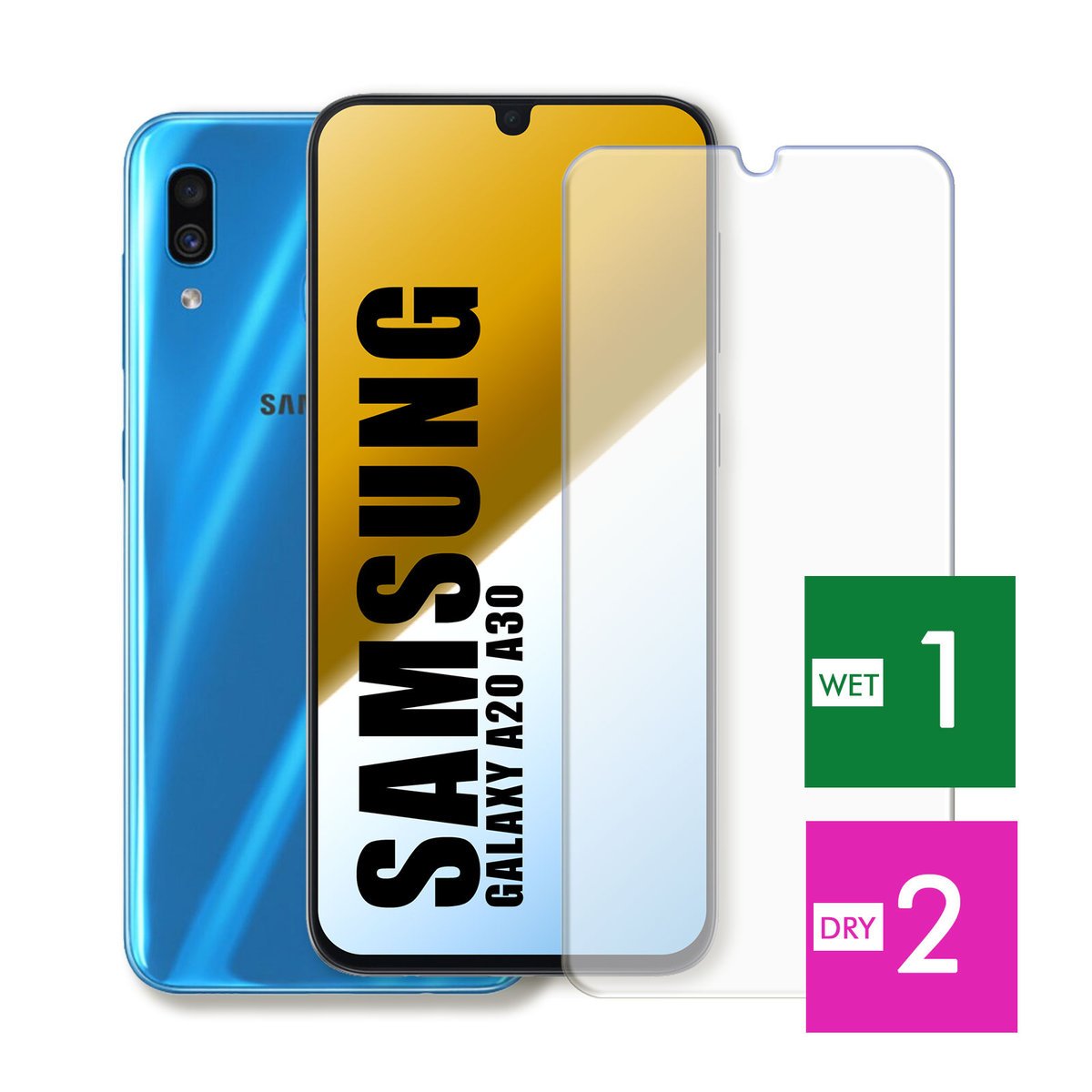 WZMOCNIONE SZKŁO DO SAMSUNG GALAXY A20 A30 SZYBKA HARTOWANE 9H JAKOŚĆ