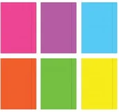 Teczki i skoroszyty - Interdruk Teczka z gumką A3 fluo mix kolorów - miniaturka - grafika 1