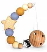 Akcesoria do smoczków - ZAWIESZKA DO SMOCZKA dla dziecka w kolorach natury w ozdobnym eko kartoniku - miniaturka - grafika 1