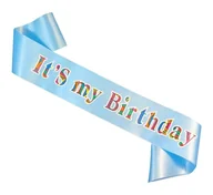 Gadżety na imprezę - GoDan Szarfa "Its my birthday", błękitna jasna CH-SIMBJB - miniaturka - grafika 1
