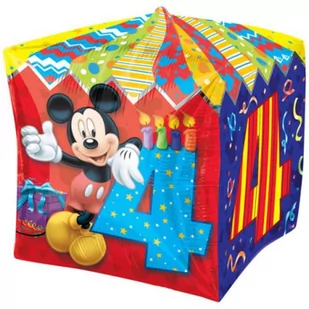Balon foliowy, Myszka Miki, 4. urodziny, 38 cm - Balony i akcesoria - miniaturka - grafika 1