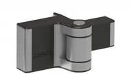 Zawiasy, okucia i inne akcesoria - Zawias Locinox Puma (2 szt.) 180 stopni z regulacją w 2 kierunkach, do bramek do 1000 mm i 60 kg, kolor aluminium - miniaturka - grafika 1