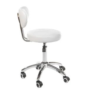 Taboret kosmetyczny BY-8373 biały - Krzesła i taborety kosmetyczne - miniaturka - grafika 5