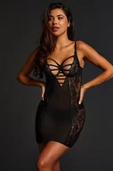 Bielizna nocna - Hunkemöller Halka usztywniana z fiszbinami Sosha Czarny - miniaturka - grafika 1