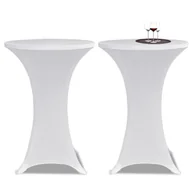 Obrusy i serwetki - vidaXL vidaXL Obrus na st$425 barowy O 80 cm bia$426y rozci$427gany 2 szt - miniaturka - grafika 1