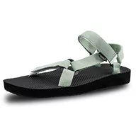 Skarpetki dla dzieci - riemot Damskie sandały trekkingowe, sportowe, na lato, płaskie, na plażę, z zapięciem na rzepy, antypoślizgowe, odporne na zużycie, buty plażowe, sandały outdoorowe, zielony, 36 EU - miniaturka - grafika 1