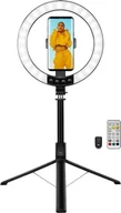 Lampy błyskowe - Selfie stick LogiLink LogiLink Smartphone-Ringlicht m.Selfie-Stick-Stativ,DM 20cm - miniaturka - grafika 1