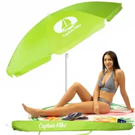 Parasole ogrodowe - Parasol Plażowy Łamany Z Filtrem Upf50+ Captain Mike 160Cm Zielony - miniaturka - grafika 1