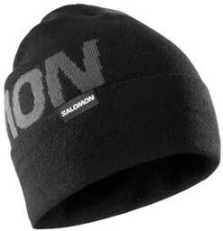 Czapki i chusty sportowe damskie - Czapka Salomon Hermitage Beanie Deep Black - grafika 1