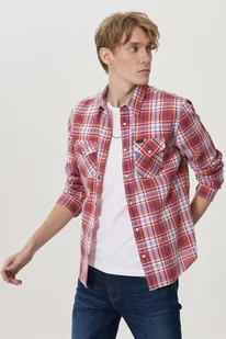 Męska Koszula Materiałowa Lee Clean Western Shirt Aurora Red L644Kjnv-M - Koszule męskie - miniaturka - grafika 1