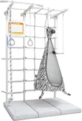 Wyposażenie sportowe i gimnastyczne - MAŁPISZON Drabinka gimnastyczna Next-5 Max 220 cm z huśtawką Zebra i materacem CE - miniaturka - grafika 1