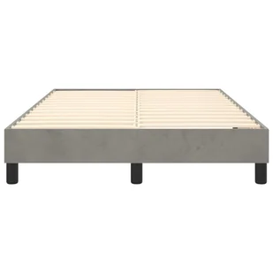 Lumarko Łóżko kontynentalne, jasnoszare, 120x200 cm, obite aksamitem - Łóżka - miniaturka - grafika 6