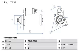 BOSCH Rozrusznik 0 986 024 250 - Rozruszniki - miniaturka - grafika 1