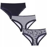 Majtki damskie - Figi Damskie Majtki Bawełna Koronka 3 Szt XL MORAJ - miniaturka - grafika 1