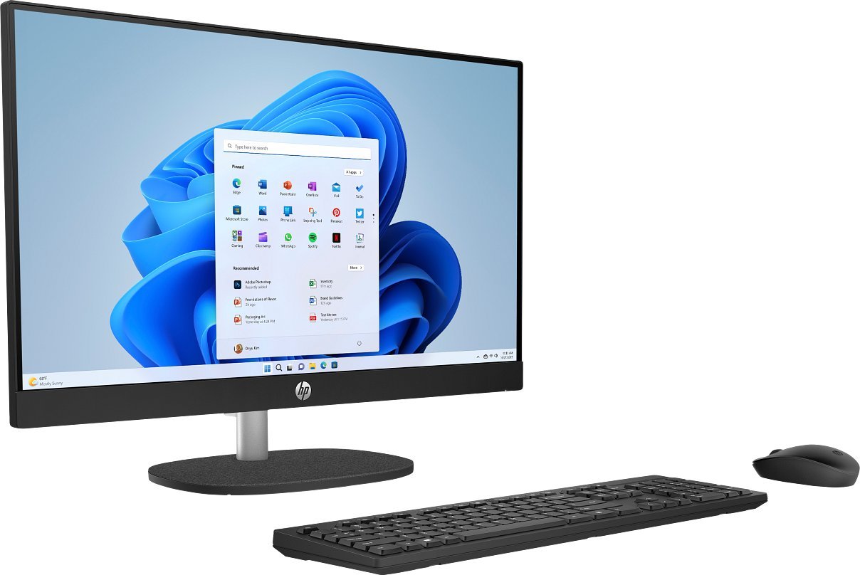 Komputer All in One HP 24-cr0034nl / 975B2EA / Intel N200 / 8GB / SSD 256GB / Intel UHD / FullHD / Win 11 / Biały