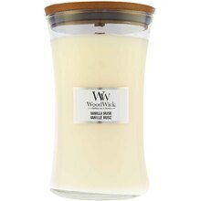 Świeca zapachowa WoodWick Large Vanilla Musk - 18 cm / ø 10 cm