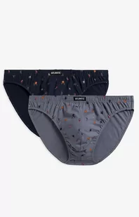 2-pack Slipy męskie sport Monkey 2MP-003-SZA/GRA, Kolor multicolour, Rozmiar 2XL, ATLANTIC - Intymna - Majtki męskie - miniaturka - grafika 1