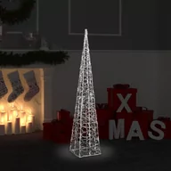 Oświetlenie świąteczne - vidaXL vidaXL Stożek dekoracyjny, akrylowy, zimne białe LED, 120 cm - miniaturka - grafika 1