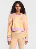 Bluzy damskie - adidas Bluza Allover Print HL6599 Kolorowy Loose Fit - miniaturka - grafika 1
