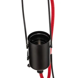 Lampa wisząca Bobi 3 czarna, kabel czerwony 3-pkt. - Lampy sufitowe - miniaturka - grafika 5