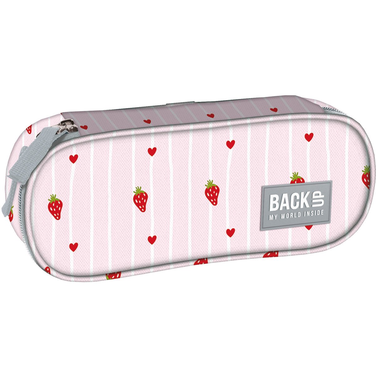 Piórnik saszetka dla dziewczynki BackUP, pink love, różowy