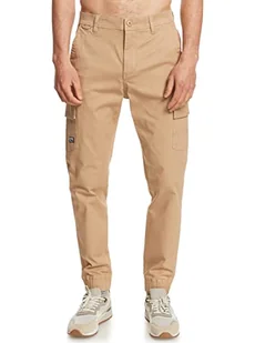 Quiksilver Szorty cargo męskie brązowe 30 - Spodenki damskie - miniaturka - grafika 1