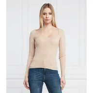Swetry damskie - GUESS Sweter BABETTE | Slim Fit - miniaturka - grafika 1