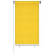 Rolety - vidaXL Roleta zewnętrzna, 80x140 cm, żółta, HDPE - miniaturka - grafika 1