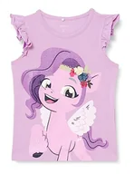 Koszulki i topy damskie - Bestseller A/S Niemowlęta dziewczynka NMFJANAJA MLP SS TOP Box CPLG T-Shirt, fioletowy Tulle, 86, Violet Tulle, 86 cm - miniaturka - grafika 1